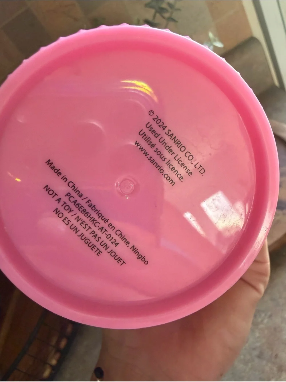 Hello Kitty Pink Studded Tumbler with Hot Pink Lid and Straw